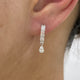 Diamond Dangle Earrings 1.3 ct White Gold
