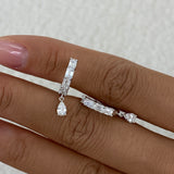 Diamond Dangle Earrings 1.3 ct White Gold