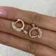 Diamond Dangle Earrings 1.3 ct Rose Gold