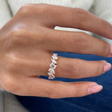 Diamond Wedding Band Fashion Ring 1.10 ct TCW, Rose Gold 14K