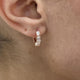 Diamond Hoop Earrings 1.15 ct Rose Gold