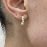 Diamond Hoop Earrings 1.25 ct Yellow Gold
