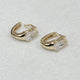 Diamond Huggie Earrings 0.85 Carat Yellow Gold 14K