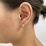 Diamond Hoop Earrings 0.7 ct Yellow Gold