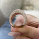 Diamond Dome Ring 3.08 Carat Rose Gold 14K