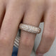 Diamond Dome Ring 3.08 Carat Rose Gold 14K