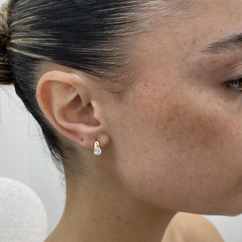 Diamond Hoop Earrings 0.80 ct Rose Gold