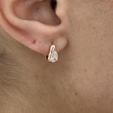 Diamond Hoop Earrings 0.80 ct Rose Gold