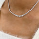 Diamond Tennis Necklace 9.2 ct White Gold