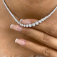 Diamond Tennis Necklace 9.2 ct White Gold