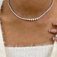 Diamond Tennis Necklace 9.2 ct White Gold
