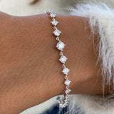 Diamond Link Bracelet 1.7 ct White Gold