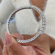 Diamond Bangle Bracelet 3.48 Carat White Gold 14K