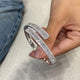 Diamond Bangle Bracelet 6.6 ct White Gold