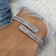 Diamond Bangle Bracelet 6.7 ct White Gold