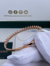 Diamond Bangle Bracelet 2.9 ct Rose Gold