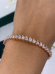Diamond Bangle Bracelet 2.9 ct Rose Gold