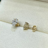 Diamond Solitaire Fashion Earrings 6 ct TCW, Yellow Gold 14K