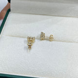 Diamond Solitaire Fashion Earrings 6 ct TCW, Yellow Gold 14K