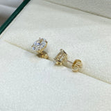 Diamond Solitaire Fashion Earrings 6 ct TCW, Yellow Gold 14K