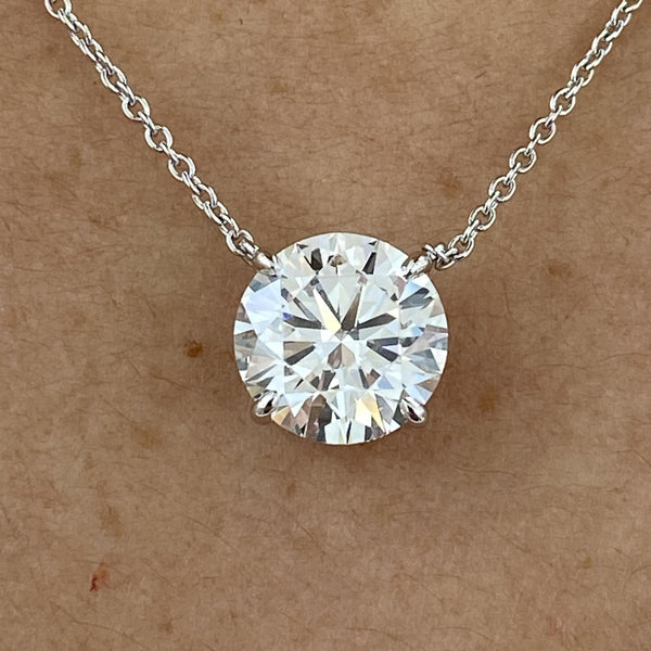 Diamond Pendant Necklace 1.5 ct White Gold