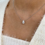 Diamond Pendant Necklace 1.5 ct White Gold