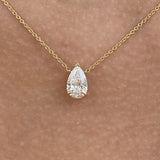 Diamond Pendant Necklace 1.5 ct Yellow Gold