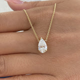 Diamond Pendant Necklace 1.5 ct Yellow Gold