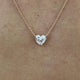 Diamond Pendant Necklace 3 ct Rose Gold