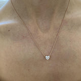 Diamond Pendant Necklace 3 ct Rose Gold