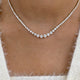 Diamond Tennis Necklace 9.7 ct Yellow Gold
