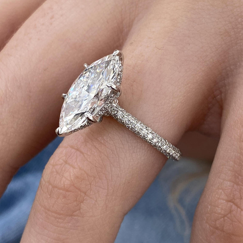 Zinnia Engagement Ring 3.60 carat, 18K gold