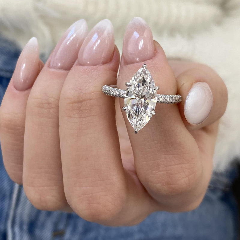 Zinnia Engagement Ring 3.60 carat, 18K gold