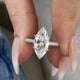 Zinnia Engagement Ring 3.60 carat, 18K gold