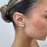 Diamond Stud Earrings 2 ct Yellow Gold