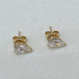 Diamond Stud Earrings 2 ct Yellow Gold