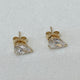 Diamond Stud Earrings 2 ct Yellow Gold