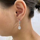 Diamond Dangle Earrings 2.27 ct White Gold