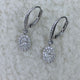 Diamond Dangle Earrings 2.2 ct White Gold
