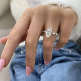 Opaline Engagement Ring 3.15 carat, 18K gold