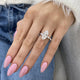 Opaline Engagement Ring 3.15 carat, 18K gold