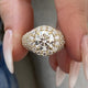 Diamond Dome Ring 3.05 ct TCW, Yellow Gold