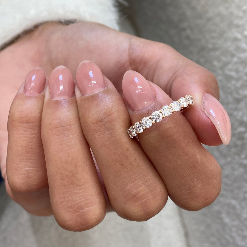 Diamond Stackable Ring 2.42 Carat Rose Gold 14K