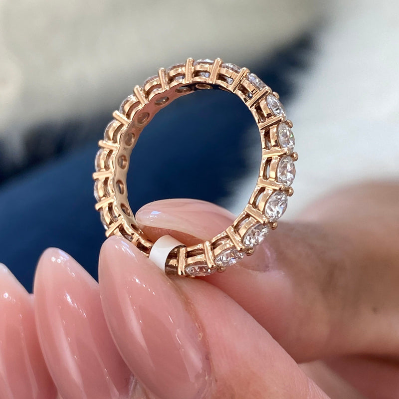 Diamond Stackable Ring 2.42 Carat Rose Gold 14K