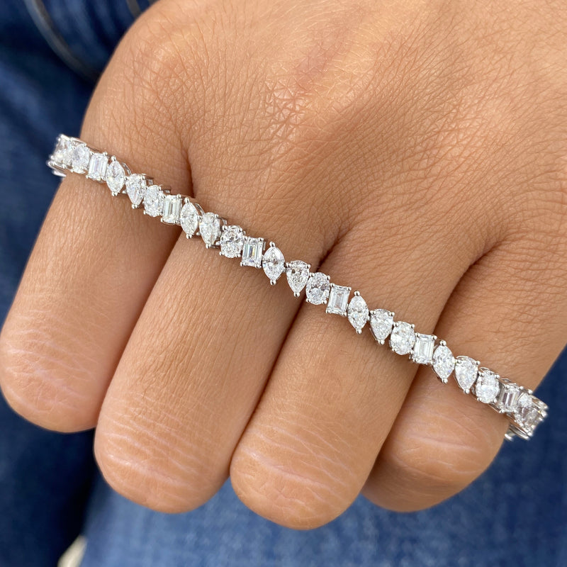 Diamond Tennis Bracelet 5 ct White Gold