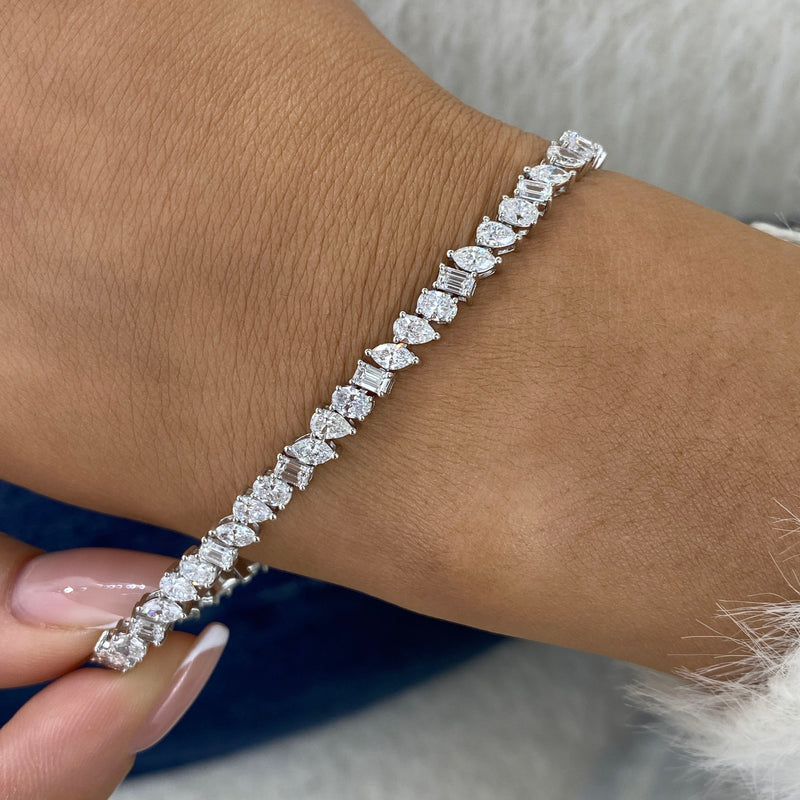 Diamond Tennis Bracelet 5 ct White Gold