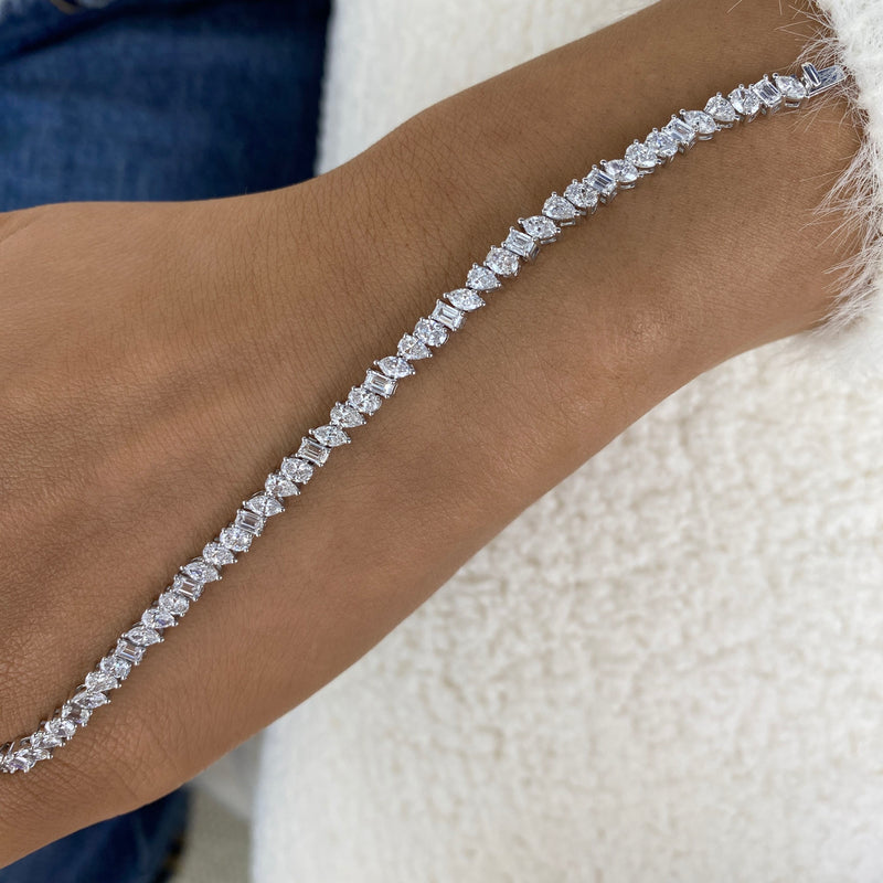 Diamond Tennis Bracelet 5 ct White Gold