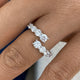 Diamond Open Ring 1.7 ct White Gold
