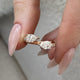 Diamond Statement Ring 1.12 Carat Rose Gold 14K