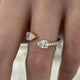 Diamond Statement Ring 1.12 Carat Rose Gold 14K